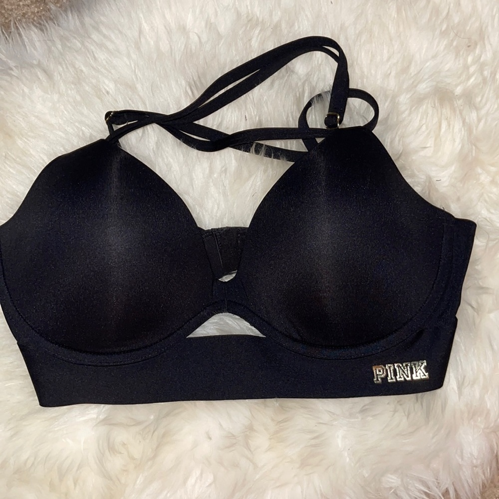 Black pink Victoria’s Secret bra with wire